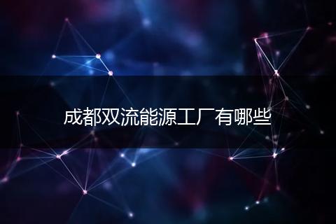 成都双流能源工厂有哪些