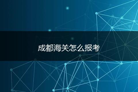 成都海关怎么报考