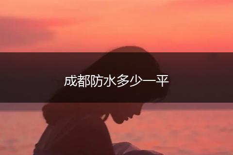 成都防水多少一平