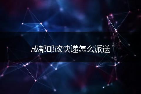 成都邮政快递怎么派送