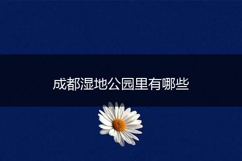 成都湿地公园里有哪些