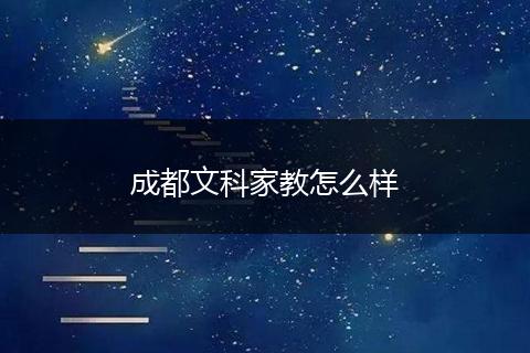 成都文科家教怎么样