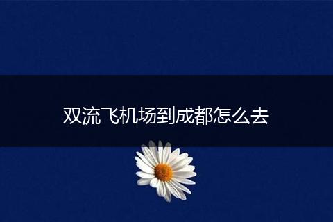 双流飞机场到成都怎么去