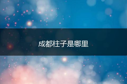 成都柱子是哪里