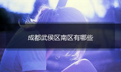 成都武侯区南区有哪些