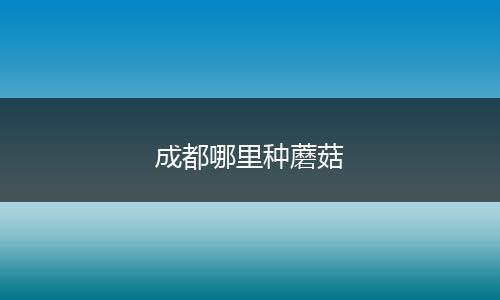 成都哪里种蘑菇