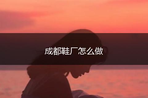 成都鞋厂怎么做