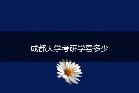 成都大学考研学费多少