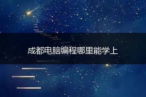 成都电脑编程哪里能学上