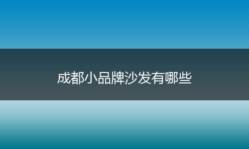 成都小品牌沙发有哪些