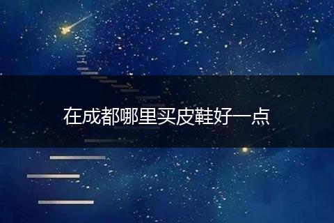 在成都哪里买皮鞋好一点
