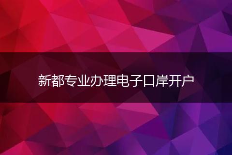 新都专业办理电子口岸开户