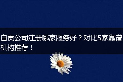 自贡公司注册哪家服务好?对比5家靠谱机构推荐!