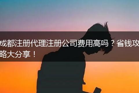 成都注册代理注册公司费用高吗？省钱攻略大分享！
