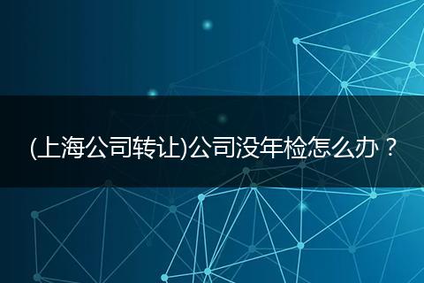 (上海公司转让)公司没年检怎么办？