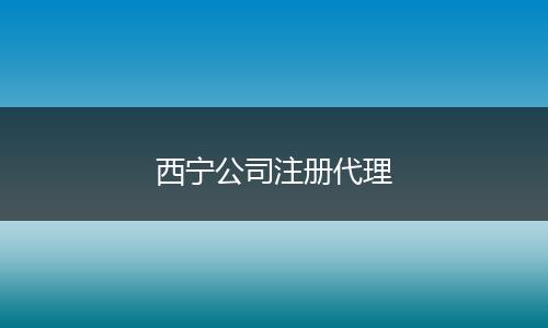 西宁公司注册代理