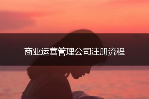 商业运营管理公司注册流程