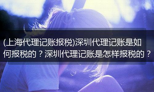 (上海代理记账报税)深圳代理记账是如何报税的？深圳代理记账是怎样报税的？