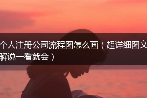 个人注册公司流程图怎么画（超详细图文解说一看就会）