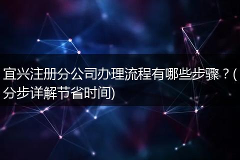 宜兴注册分公司办理流程有哪些步骤？(分步详解节省时间)