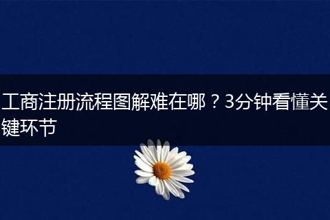 工商注册流程图解难在哪?3分钟看懂关键环节