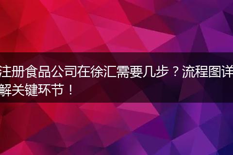 注册食品公司在徐汇需要几步？流程图详解关键环节！