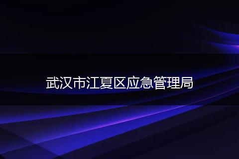 武汉市江夏区应急管理局