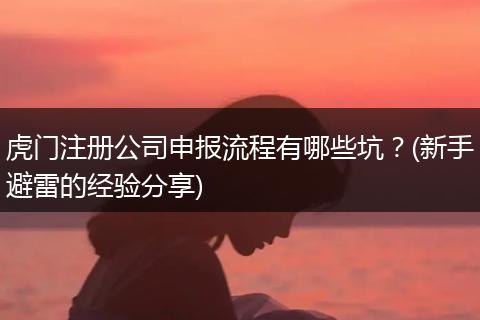 虎门注册公司申报流程有哪些坑？(新手避雷的经验分享)