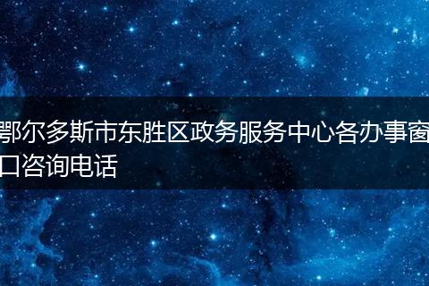 鄂尔多斯市东胜区政务服务中心各办事窗口咨询电话