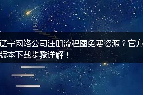 辽宁网络公司注册流程图免费资源？官方版本下载步骤详解！