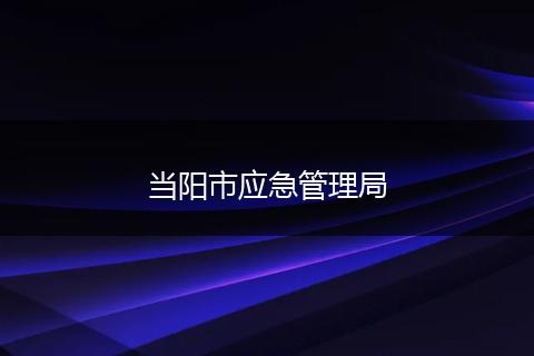 当阳市应急管理局
