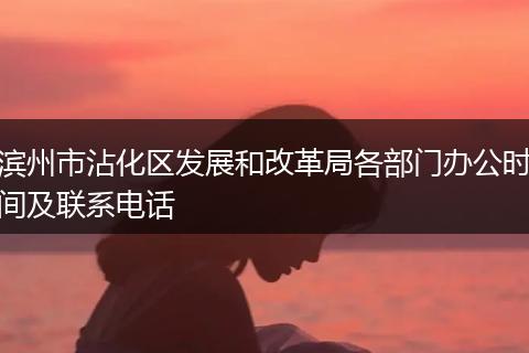 滨州市沾化区发展和改革局各部门办公时间及联系电话