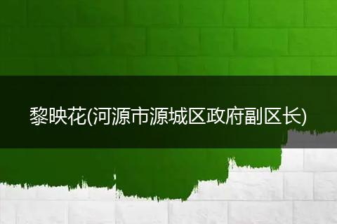 黎映花(河源市源城区政府副区长)