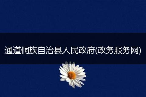 通道侗族自治县人民政府(政务服务网)