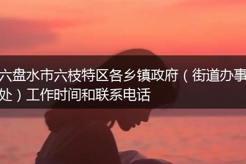 六盘水市六枝特区各乡镇政府（街道办事处）工作时间和联系电话