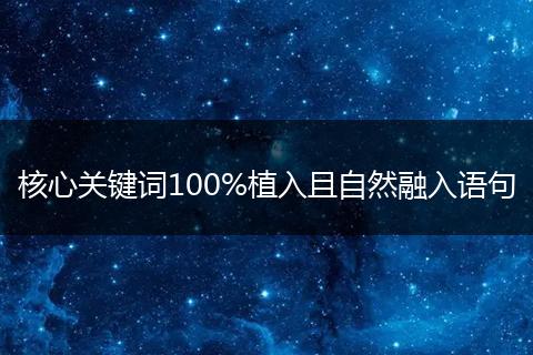 核心关键词100%植入且自然融入语句