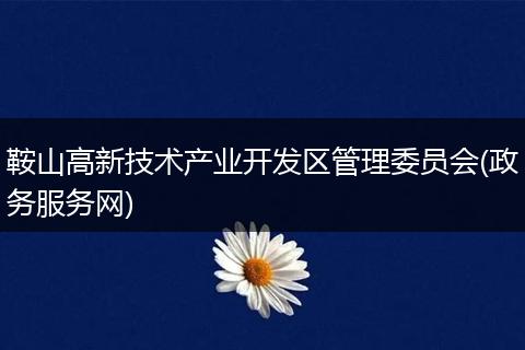 鞍山高新技术产业开发区管理委员会(政务服务网)
