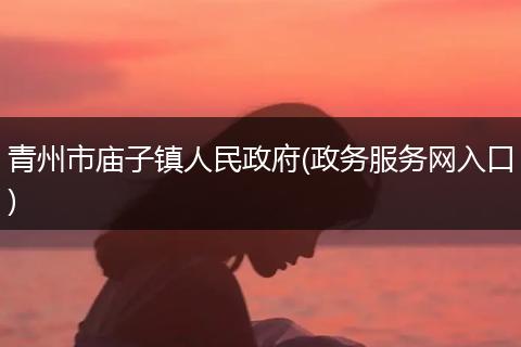 青州市庙子镇人民政府(政务服务网入口)