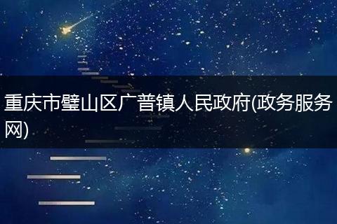 重庆市璧山区广普镇人民政府(政务服务网)