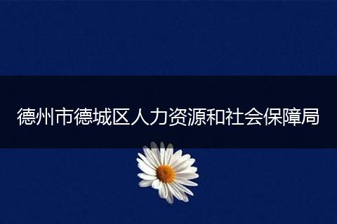 德州市德城区人力资源和社会保障局