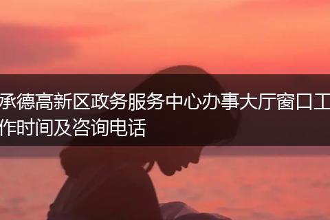 承德高新区政务服务中心办事大厅窗口工作时间及咨询电话