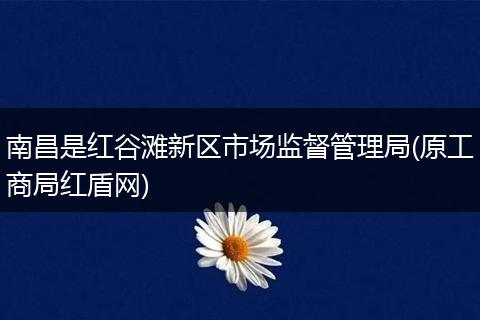南昌是红谷滩新区市场监督管理局(原工商局红盾网)
