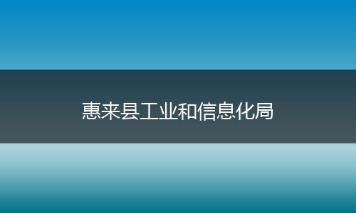 惠来县工业和信息化局