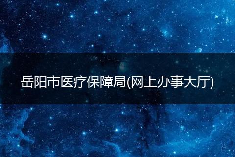 岳阳市医疗保障局(网上办事大厅)