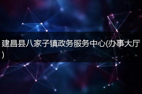 建昌县八家子镇政务服务中心(办事大厅)