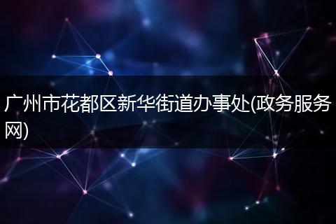 广州市花都区新华街道办事处(政务服务网)
