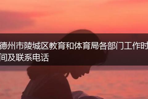 德州市陵城区教育和体育局各部门工作时间及联系电话