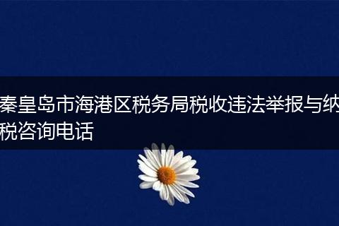 秦皇岛市海港区税务局税收违法举报与纳税咨询电话