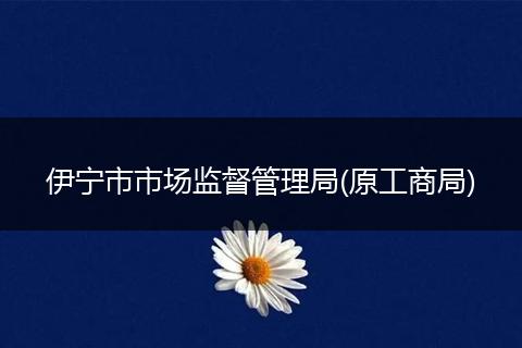 伊宁市市场监督管理局(原工商局)