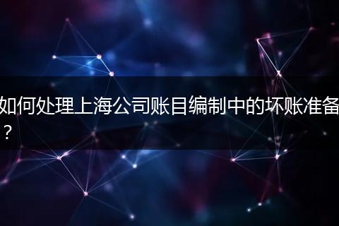 如何处理上海公司账目编制中的坏账准备？